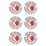 2 Sets Social Distancing Sign Keep Distance Wall Sticker for Home Supermarket Public Place