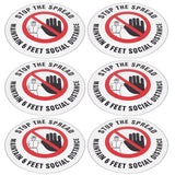 2 Sets Social Distancing Sign Keep Distance Wall Sticker for Home Supermarket Public Place