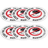 2 Sets Social Distancing Sign Keep Distance Wall Sticker for Home Supermarket Public Place - Top-Down View