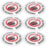 2 Sets Social Distancing Sign Keep Distance Wall Sticker for Home Supermarket Public Place - Rear View