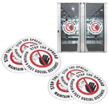 2 Sets Social Distancing Sign Keep Distance Wall Sticker for Home Supermarket Public Place