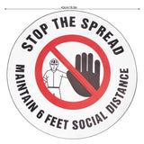 2 Sets Social Distancing Sign Keep Distance Wall Sticker for Home Supermarket Public Place
