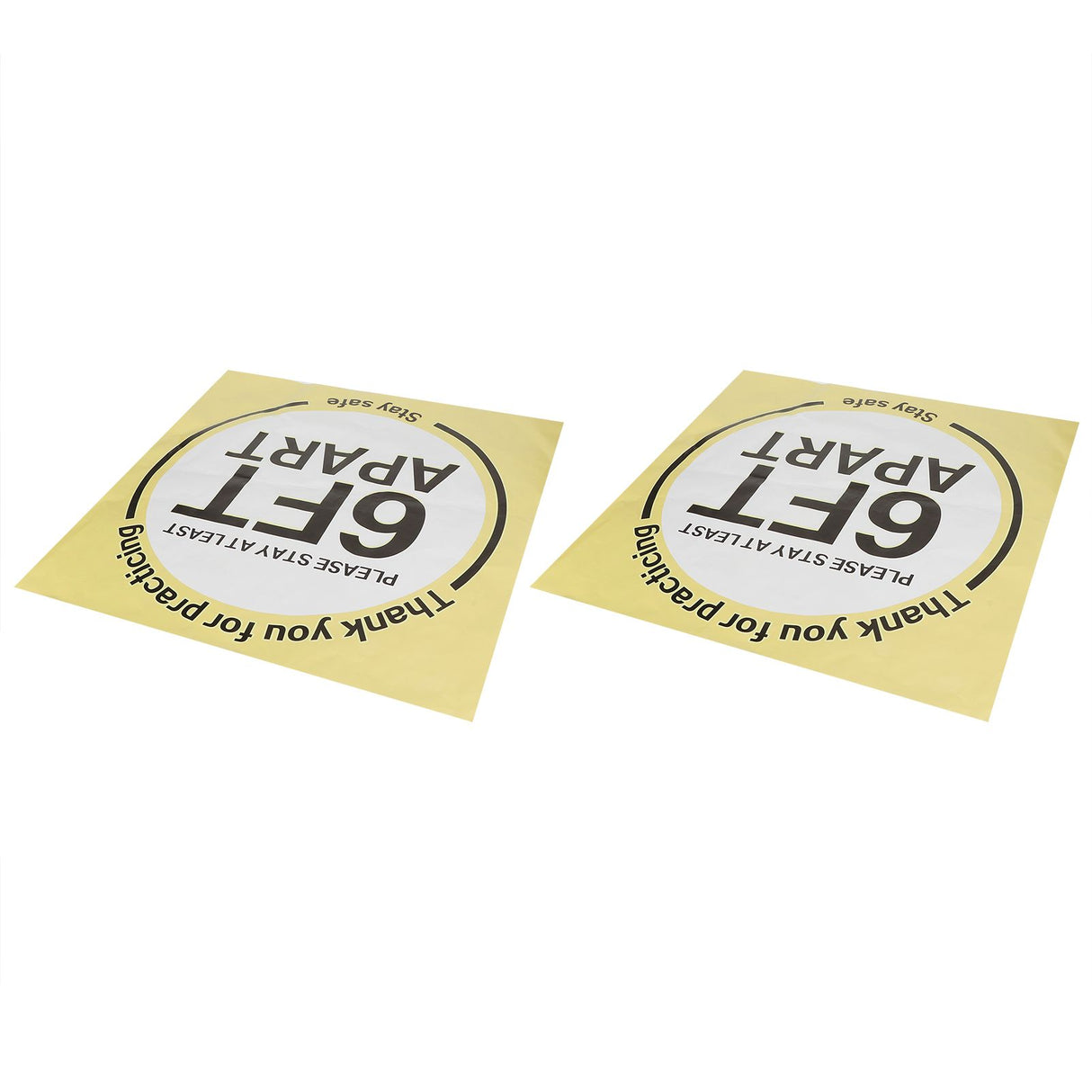2 Sets Social Distancing Floor Decals Distancing Warning Sign Sticker for Crowd Control Guidance
