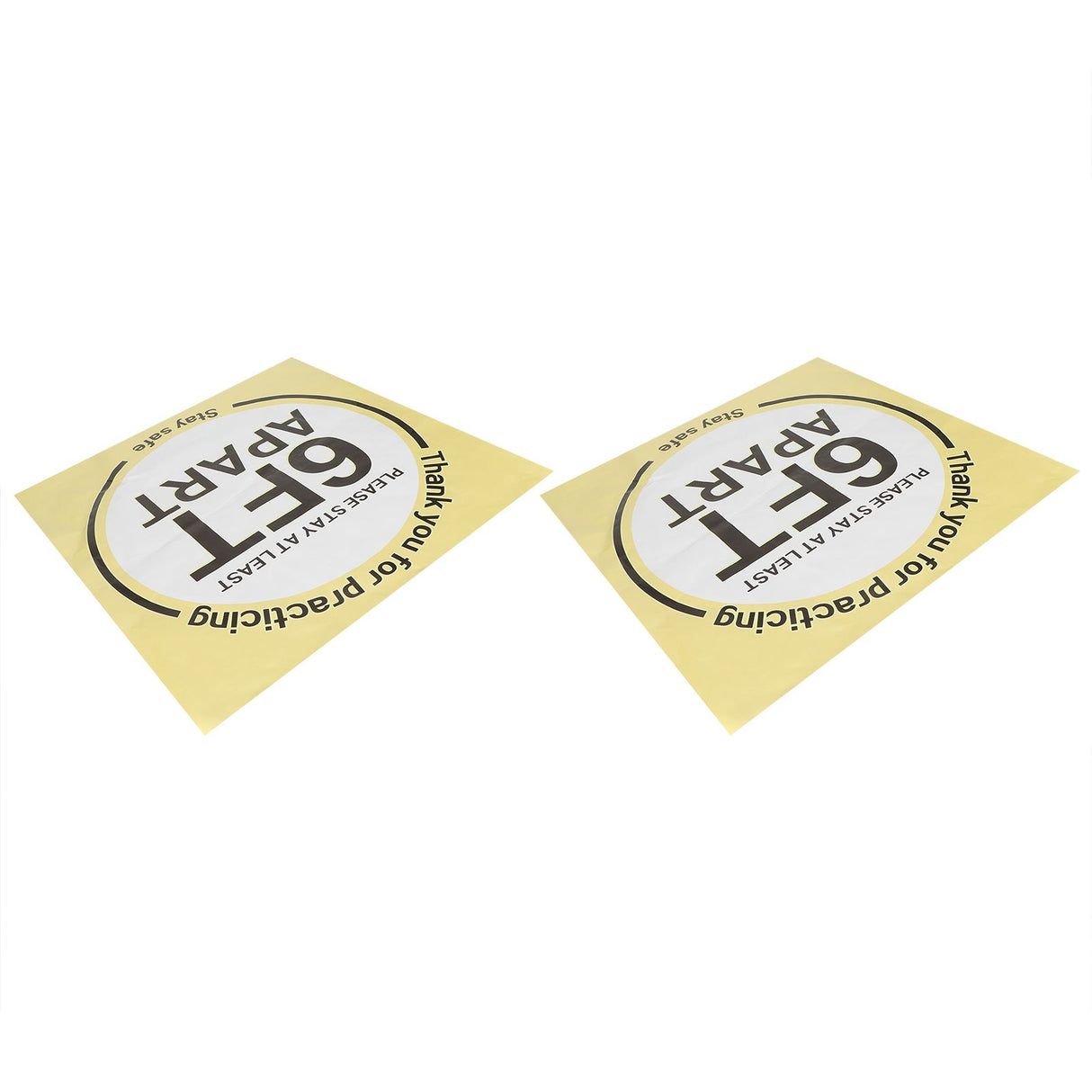 2 Sets Social Distancing Floor Decals Distancing Warning Sign Sticker for Crowd Control Guidance