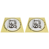 2 Sets Social Distancing Floor Decals Distancing Warning Sign Sticker for Crowd Control Guidance - Close-Up Angle