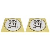 2 Sets Social Distancing Floor Decals Distancing Warning Sign Sticker for Crowd Control Guidance - Low Angle