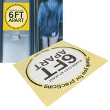2 Sets Social Distancing Floor Decals Distancing Warning Sign Sticker for Crowd Control Guidance - Extra Image