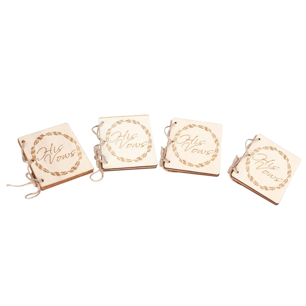 2 Sets Wedding Vow Books Exquisite Gift Card Declaration Booklets Props SuppliesStyle 1