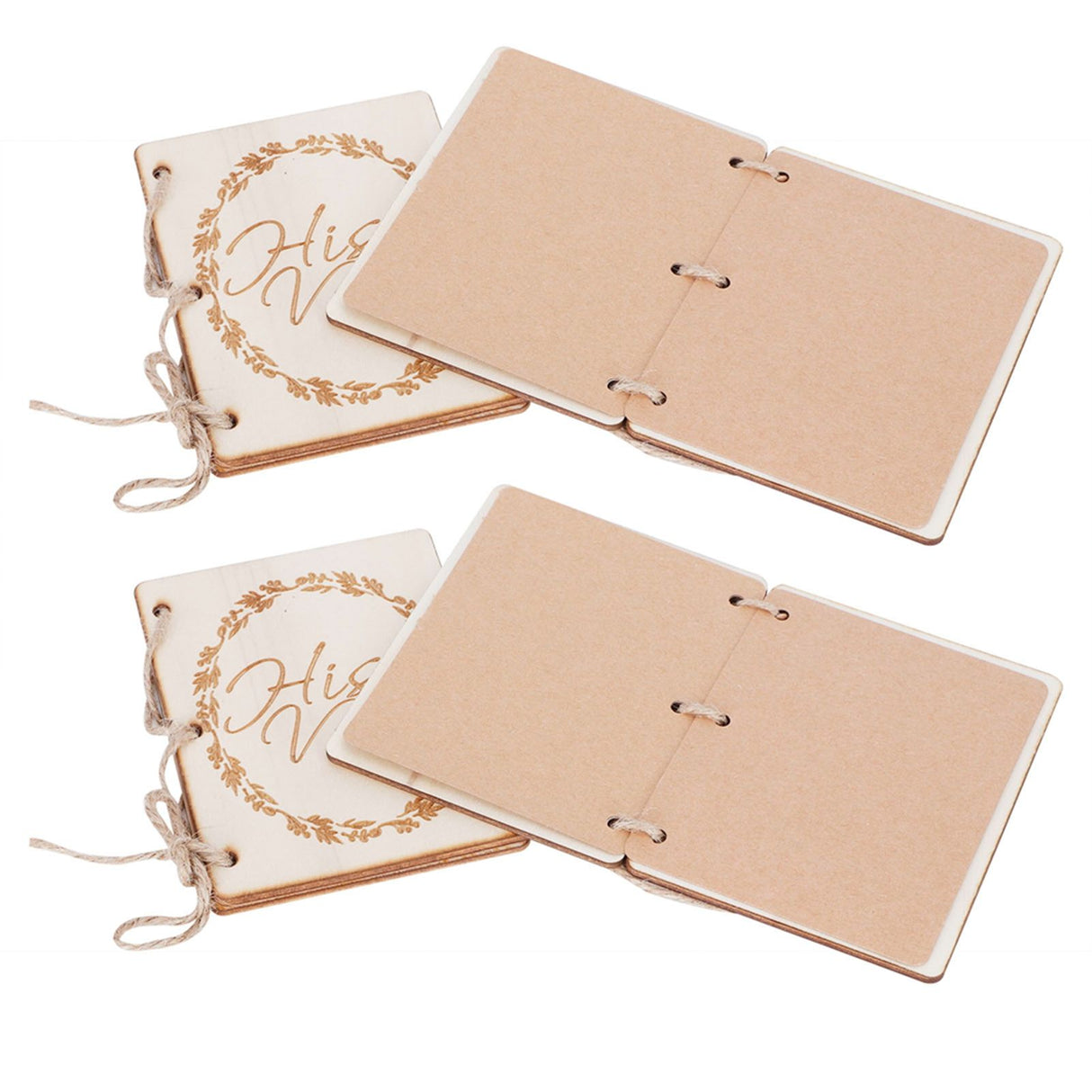 2 Sets Wedding Vow Books Exquisite Gift Card Declaration Booklets Props SuppliesStyle 1