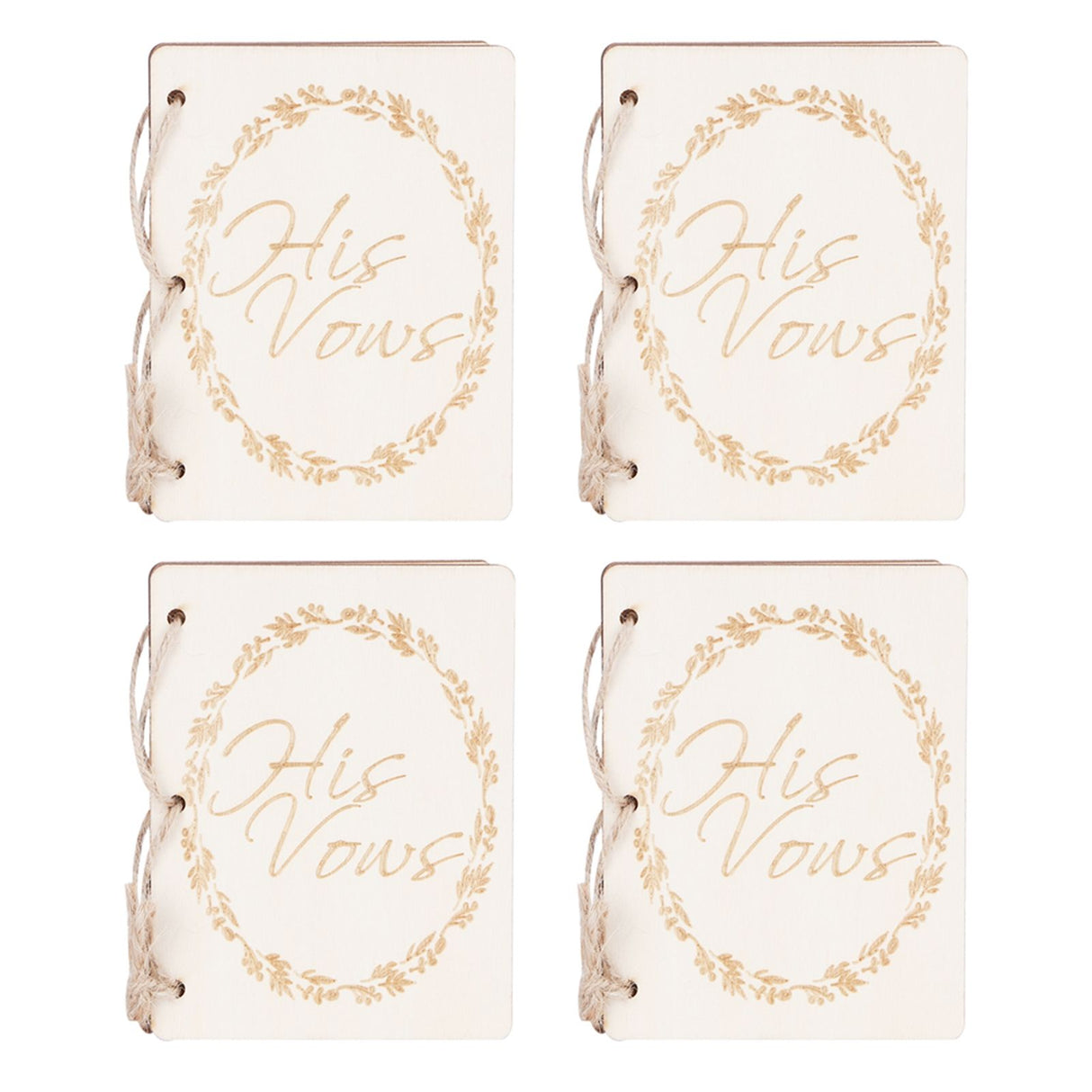 2 Sets Wedding Vow Books Exquisite Gift Card Declaration Booklets Props SuppliesStyle 1