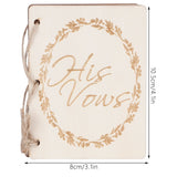 2 Sets Wedding Vow Books Exquisite Gift Card Declaration Booklets Props SuppliesStyle 1