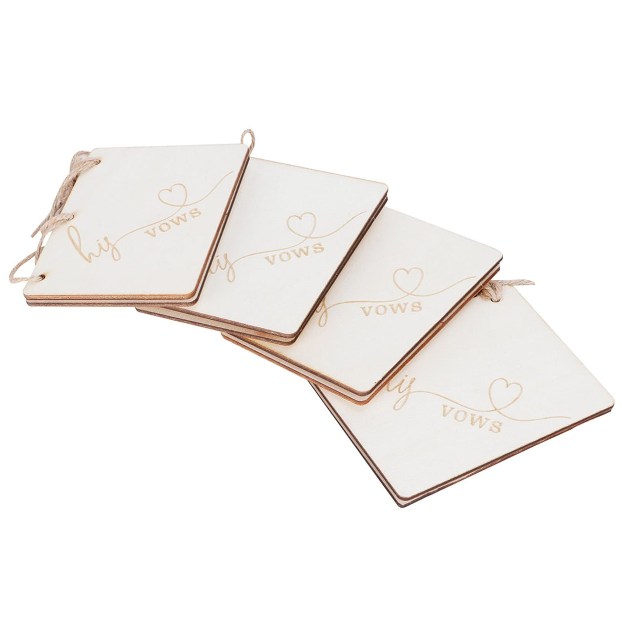 2 Sets Wedding Vow Books Exquisite Gift Card Declaration Booklets Props SuppliesStyle 2