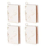 2 Sets Wedding Vow Books Exquisite Gift Card Declaration Booklets Props SuppliesStyle 2 - 45-Degree Angle