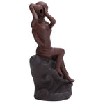 Incense Burner Red Stoneware Backflow Incense Holder Home Office Decoration Ornament