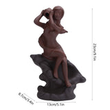 Incense Burner Red Stoneware Backflow Incense Holder Home Office Decoration Ornament