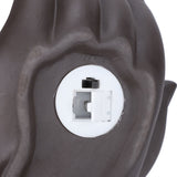 LED Waterfall Backflow Incense Burner with Windproof Cover Handicraft for Home Office Tea House