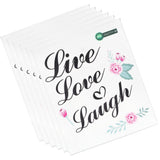 6Pcs Wall Sticker English Letters Pattern DIY Wall Decal for Home Living Room Decoration - Side View