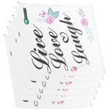 6Pcs Wall Sticker English Letters Pattern DIY Wall Decal for Home Living Room Decoration