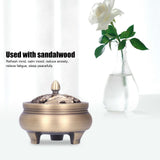 Antique Incense Burner Holder Brass with Lid 3‑Legged Buddha Ornament Home Decoration - Extra Image