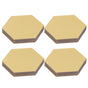 4 Set Mirror Wall Sticker Acrylic Hex Removable Decor Decal Background Home Decoration12.6cm Gold