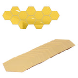 4 Set Mirror Wall Sticker Acrylic Hex Removable Decor Decal Background Home Decoration12.6cm Gold - Extra Image