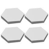 Acrylic Hexagonal Mirror Setting Wall Self Adhesive Stickers Decoration for Home Room20cm/7.9in Silver