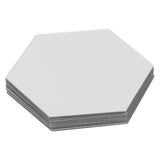 Acrylic Hexagonal Mirror Setting Wall Self Adhesive Stickers Decoration for Home Room20cm/7.9in Silver - Front View