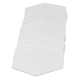 Acrylic Hexagonal Mirror Setting Wall Self Adhesive Stickers Decoration for Home Room20cm/7.9in Silver - 45-Degree Angle