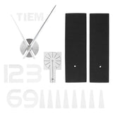 Frameless Wall Clock Sticker Mirror Surface Living Room Bedroom Office DIY DecorationSilver