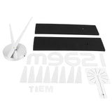 Frameless Wall Clock Sticker Mirror Surface Living Room Bedroom Office DIY DecorationSilver - Front View