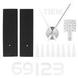 Frameless Wall Clock Sticker Mirror Surface Living Room Bedroom Office DIY DecorationSilver