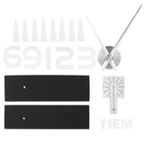 Frameless Wall Clock Sticker Mirror Surface Living Room Bedroom Office DIY DecorationSilver