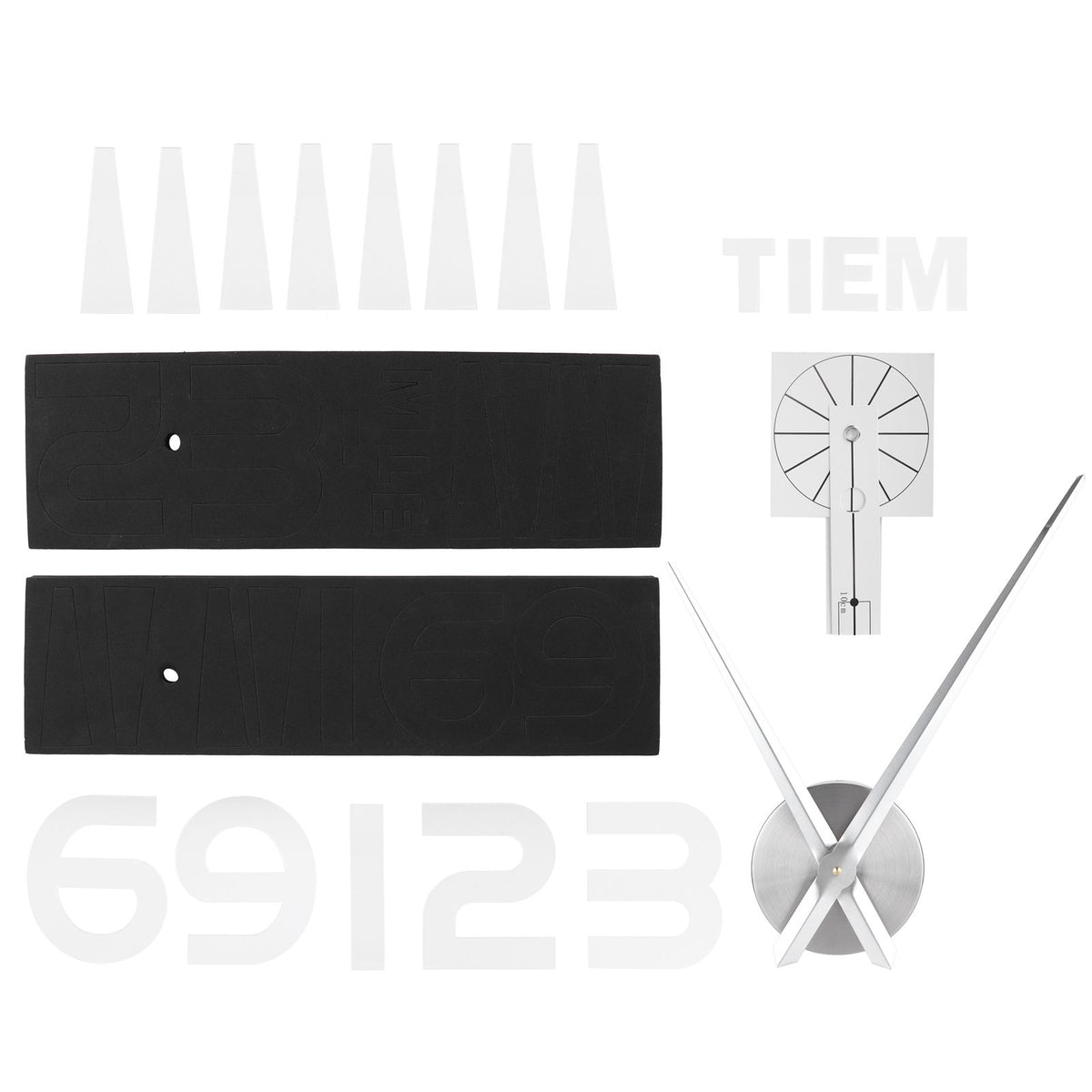 Frameless Wall Clock Sticker Mirror Surface Living Room Bedroom Office DIY DecorationSilver