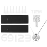 Frameless Wall Clock Sticker Mirror Surface Living Room Bedroom Office DIY DecorationSilver