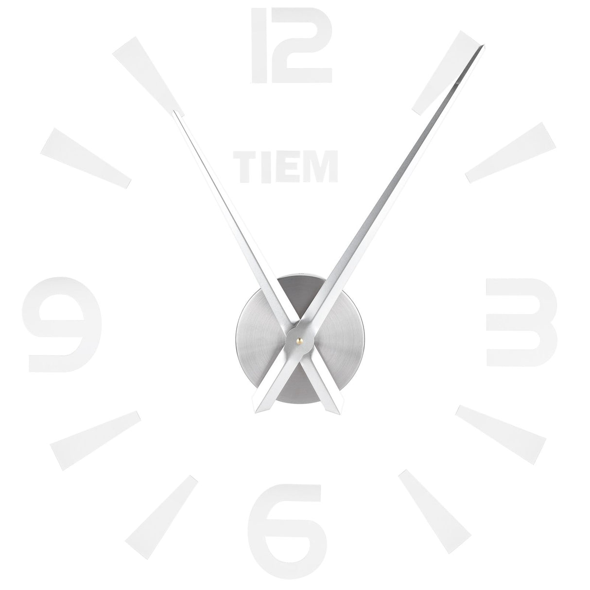 Frameless Wall Clock Sticker Mirror Surface Living Room Bedroom Office DIY DecorationSilver