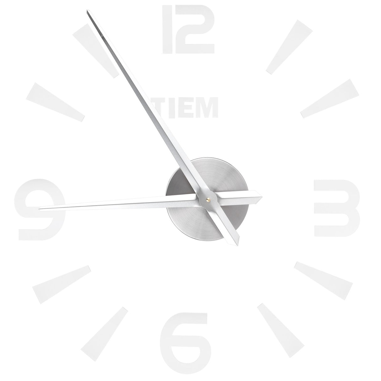 Frameless Wall Clock Sticker Mirror Surface Living Room Bedroom Office DIY DecorationSilver