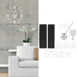 Frameless Wall Clock Sticker Mirror Surface Living Room Bedroom Office DIY DecorationSilver - Extra Image