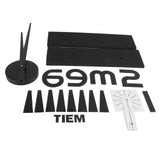 Frameless Wall Clock Sticker Mirror Surface Living Room Bedroom Office DIY DecorationBlack