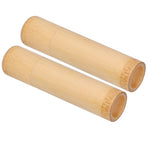 2Pcs EcoFriendly Bamboo Tube Portable Tea Storage Cylinder Mini Round Spices Storage Jar