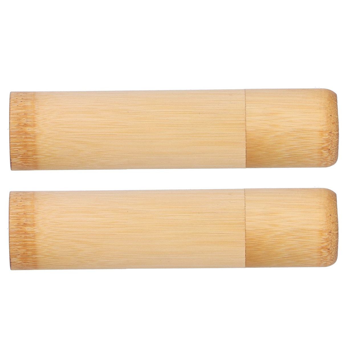 2Pcs EcoFriendly Bamboo Tube Portable Tea Storage Cylinder Mini Round Spices Storage Jar