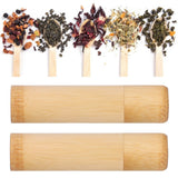 2Pcs EcoFriendly Bamboo Tube Portable Tea Storage Cylinder Mini Round Spices Storage Jar