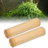 2Pcs EcoFriendly Bamboo Tube Portable Tea Storage Cylinder Mini Round Spices Storage Jar