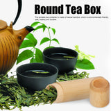 2Pcs EcoFriendly Bamboo Tube Portable Tea Storage Cylinder Mini Round Spices Storage Jar - Extra Image