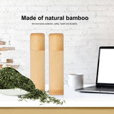 2Pcs EcoFriendly Bamboo Tube Portable Tea Storage Cylinder Mini Round Spices Storage Jar - Extra Image