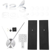 Frameless Wall Clock Sticker Mirror Surface DIY Decoration Living Room Bedroom OfficeSilver - Front View