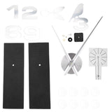 Frameless Wall Clock Sticker Mirror Surface DIY Decoration Living Room Bedroom OfficeSilver - Side View