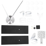 Frameless Wall Clock Sticker Mirror Surface DIY Decoration Living Room Bedroom OfficeSilver - Low Angle