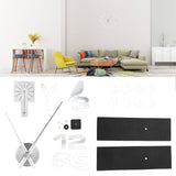 Frameless Wall Clock Sticker Mirror Surface DIY Decoration Living Room Bedroom OfficeSilver