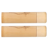 2Pcs Bamboo Tube Natural Environmentally Friendly Carbonized for Tea Nuts Incense CanisterLotus Pattern