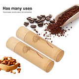 2Pcs Bamboo Tube Natural Environmentally Friendly Carbonized for Tea Nuts Incense CanisterLotus Pattern - Extra Image